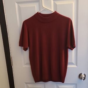 Sag Harbor Rich Red Knit Top